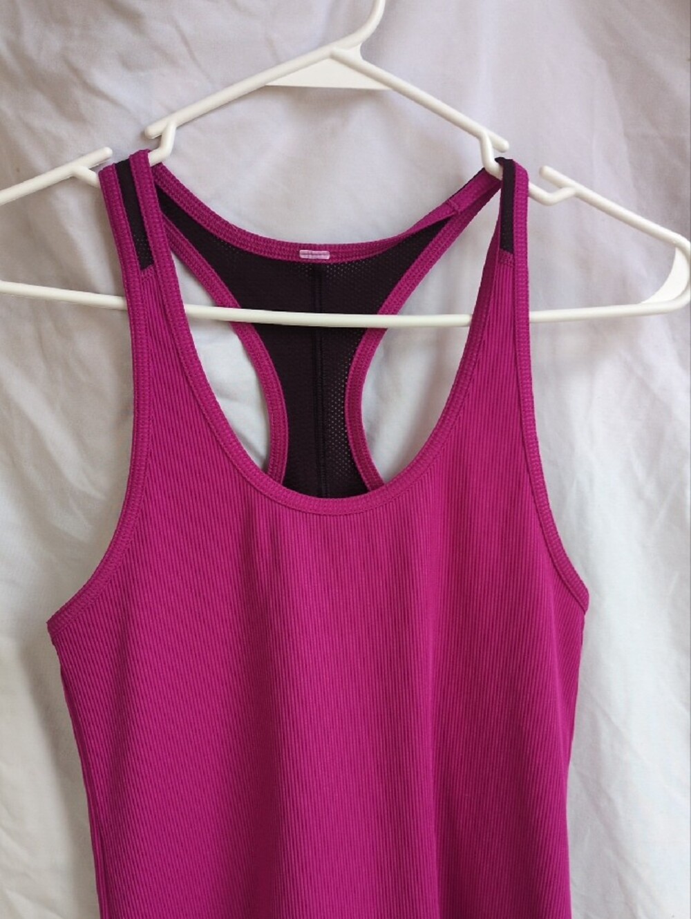 Under Armour Magenta Ribbed Racerback Tank - Picture 2 of 6